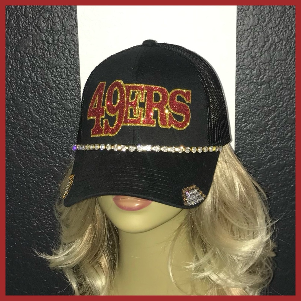 49ers San Francisco rhinestone bling trucker hat